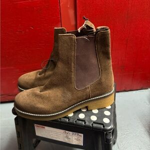 Brown Suede Chelsea Boots